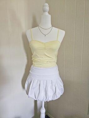Tilly's Butter Yellow Ruched Cami